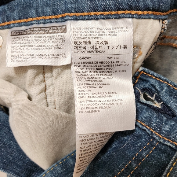 LEVIS 502 Taper Fit Dark Wash Denim Jeans, 29 X 32 - Picture 5 of 7